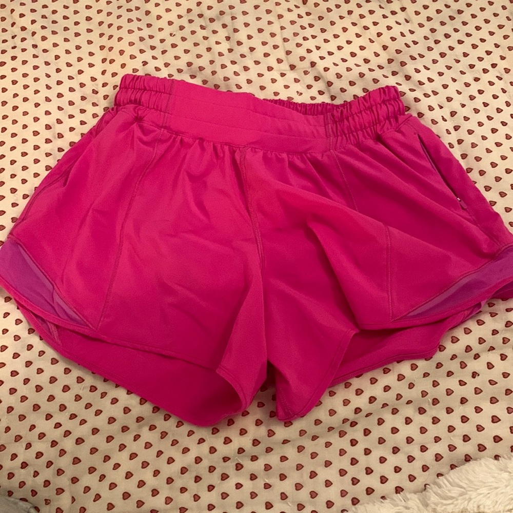 HOT PINK Lululemon Rare 6 Tall Shorts